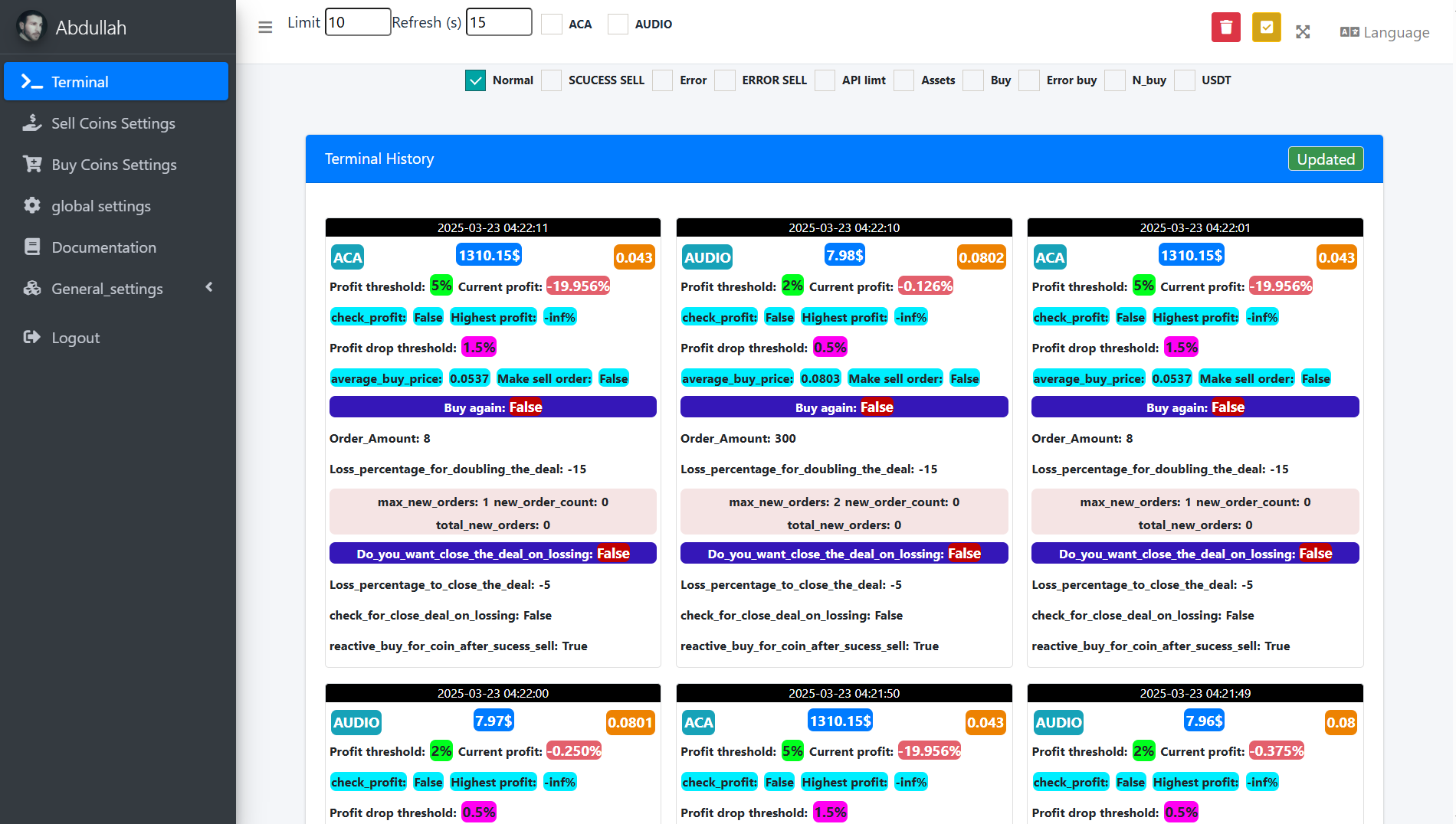 Bot Dashboard