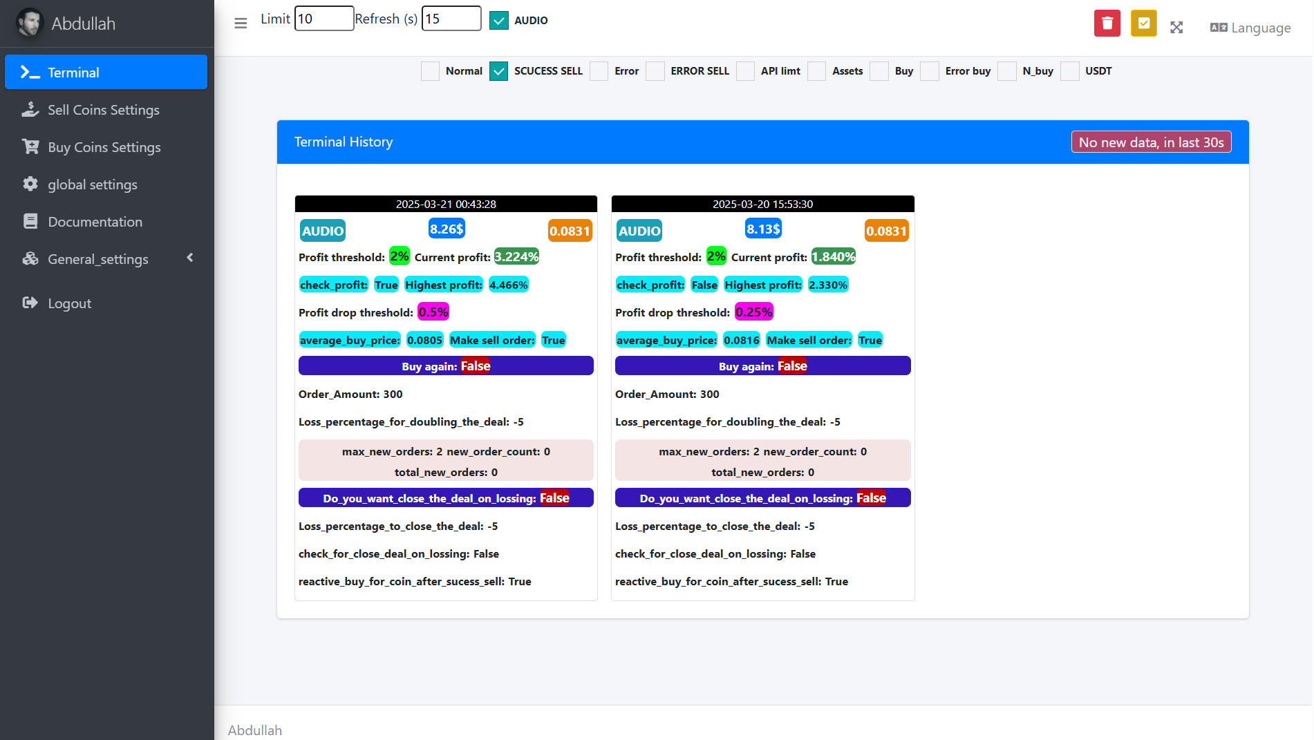 Bot Dashboard